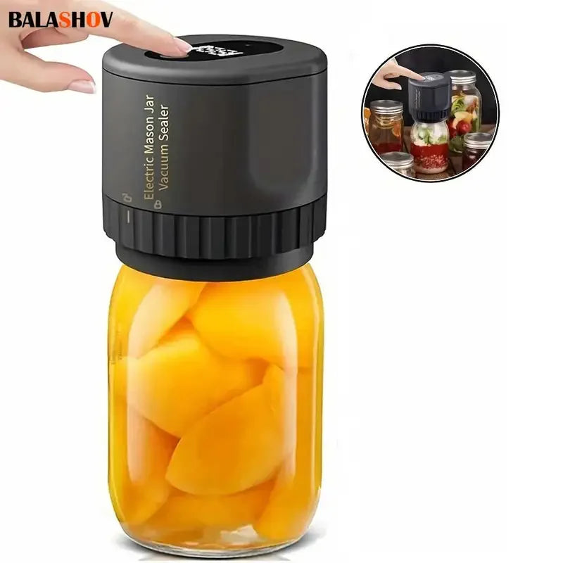 Cordless Electric Mason Jar Vacuum Sealer Kit for Wide Mouth Fermentation