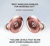 Tempo 30 Rose Gold Wireless Earbuds for Small Ears Women, Pink Bluetooth Earbuds for Small Ear Canals, Loud Bass Ear Buds Wireless Bluetooth Earbuds for Iphone, Android Earbuds Wireless Bluetooth Mic