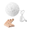 Creative USB Table Lamp Hand-Knit Lampshade Wood Moon Lamp Bedroom Home Wedding Decoration Moonlight Desk Light Bedside Lamp