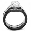 Women Stainless Steel Cubic Zirconia Rings TK3214