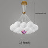 LED Chandelier Modern Living Room 3D Printed Moon Lampshade Hanging Light Decor Lighting Suspension Bedroom 7/13/19 Heads Lamp