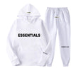 Essentials Autumn Winter Men'S Women'S Hooded Sweatshirt Set Reflective Letter Print Jogging Sweatshirt Street Couple Apparel