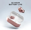 Tempo 30 Rose Gold Wireless Earbuds for Small Ears Women, Pink Bluetooth Earbuds for Small Ear Canals, Loud Bass Ear Buds Wireless Bluetooth Earbuds for Iphone, Android Earbuds Wireless Bluetooth Mic