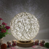 Creative USB Table Lamp Hand-Knit Lampshade Wood Moon Lamp Bedroom Home Wedding Decoration Moonlight Desk Light Bedside Lamp